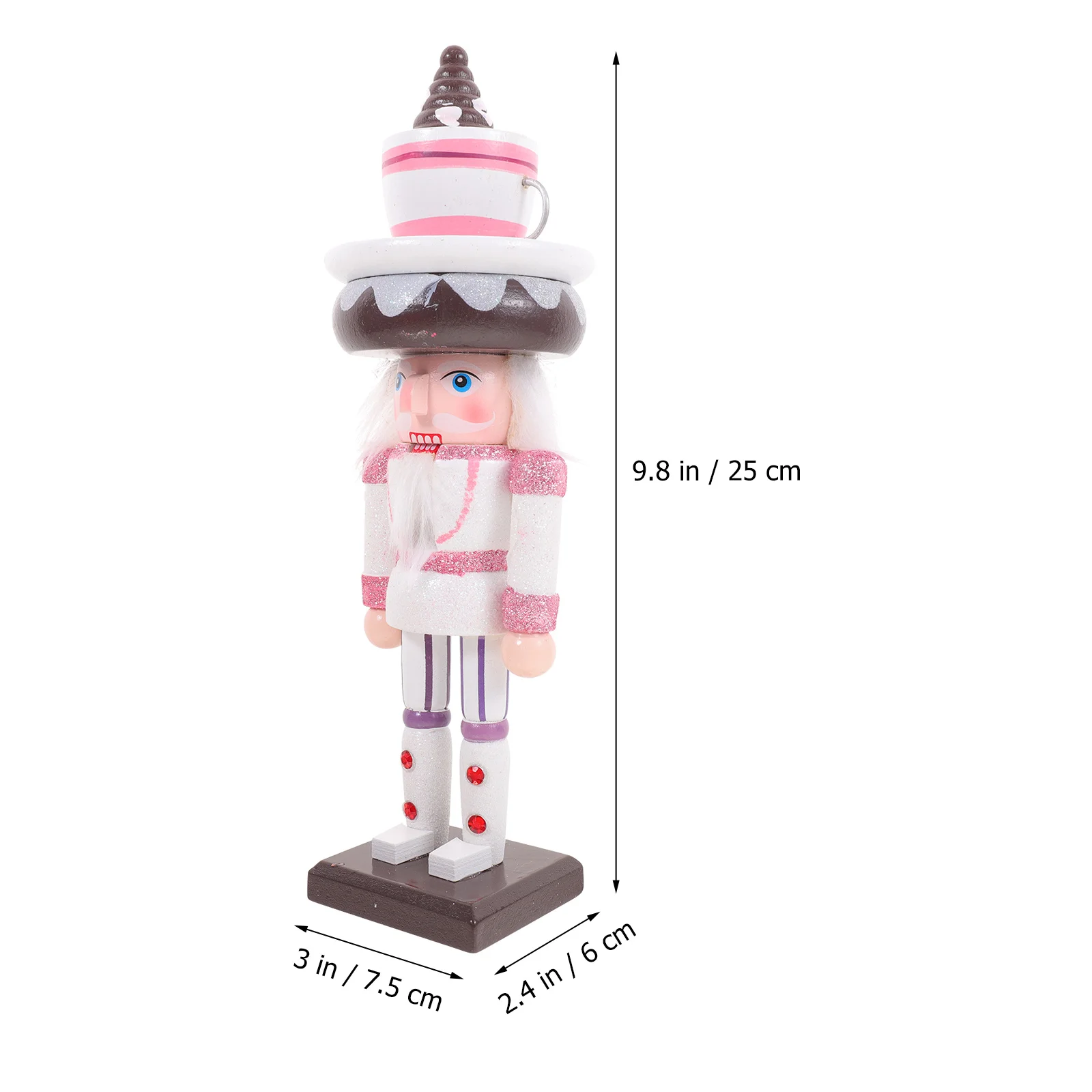 

Wooden Nutcracker Soldier Festival Ornaments Bright Chic Color Desktop Nutcracker Puppet Classic Holiday Decoration