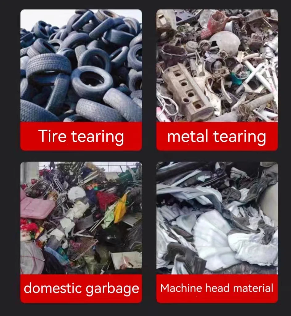 Waste Plastic Scrap Tyre Rubber Tire Fiber pp Pvc Abs Pet Plastic Bottle Double Shaft Shredder Machine for Recycling