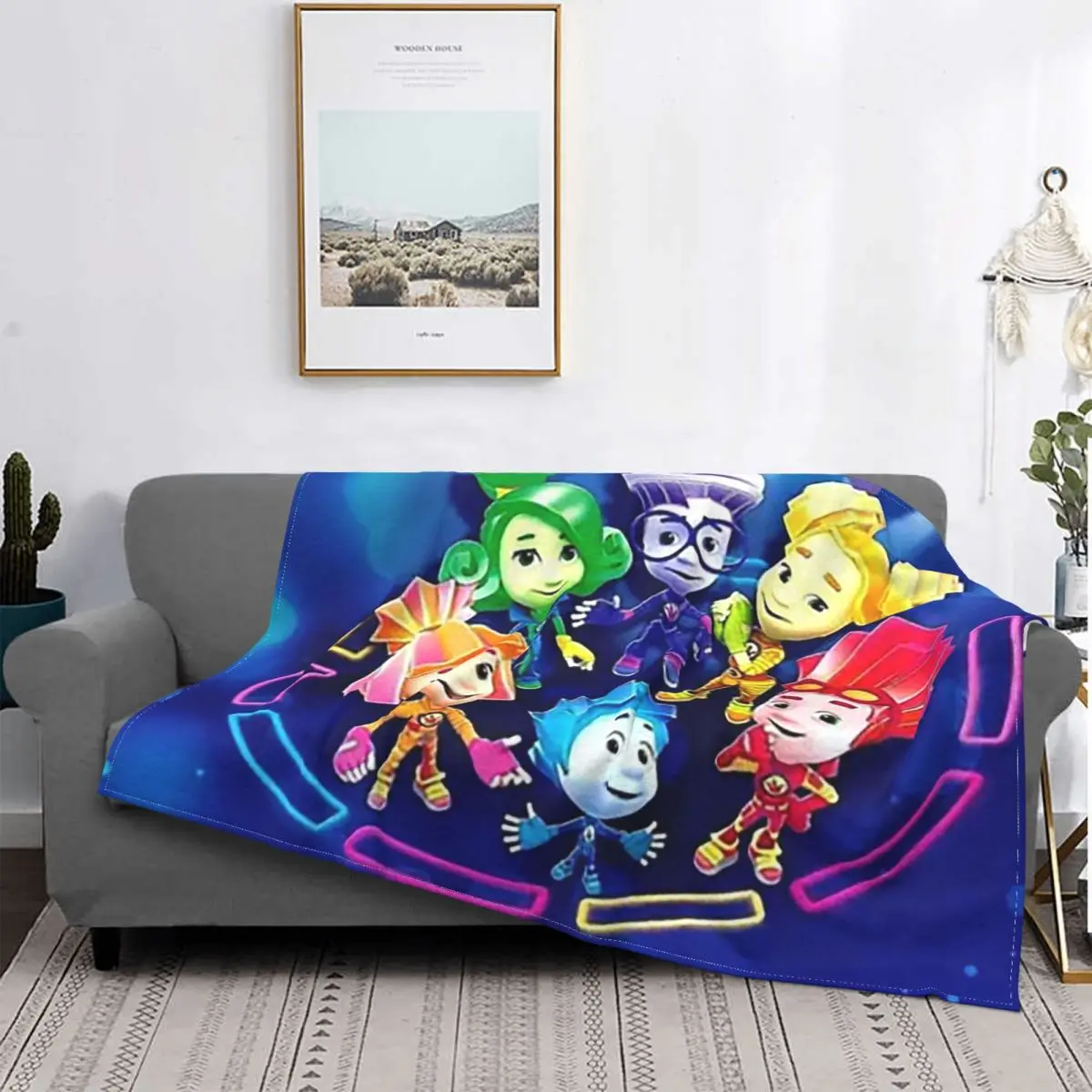 The Fixies Cartoon Velvet Throw Blanket cute anime kids children Blankets for Bedding Travel Lightweight Thin Plush Thin Quilt