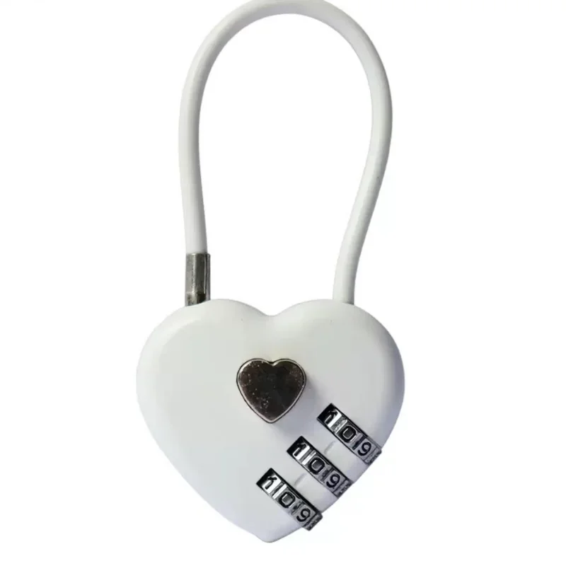 Love lock Gift Wedding Lock Heart Shaped Password Lock Schoolbag Backpack Padlock Suitcase Rope Lock Cabinet Lock