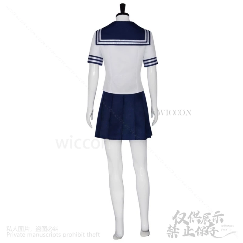 Anime GinpachiSensei Cosplay Gintoma Sarutobi Ayame Costume JK School Uniform Dress Lolita Wig Shoes Red Glasses Woman Halloween