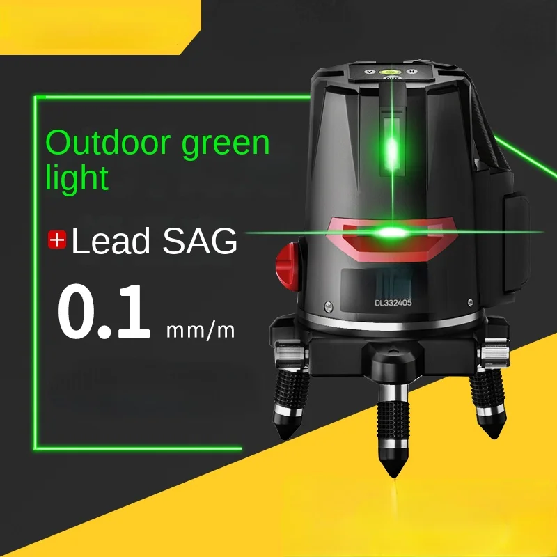 Infrared Level Laser 2 Lines 3 Lines 5 Lines High Precision Strong Light Hairline Rule Five Green Light Automatic Leveling Water