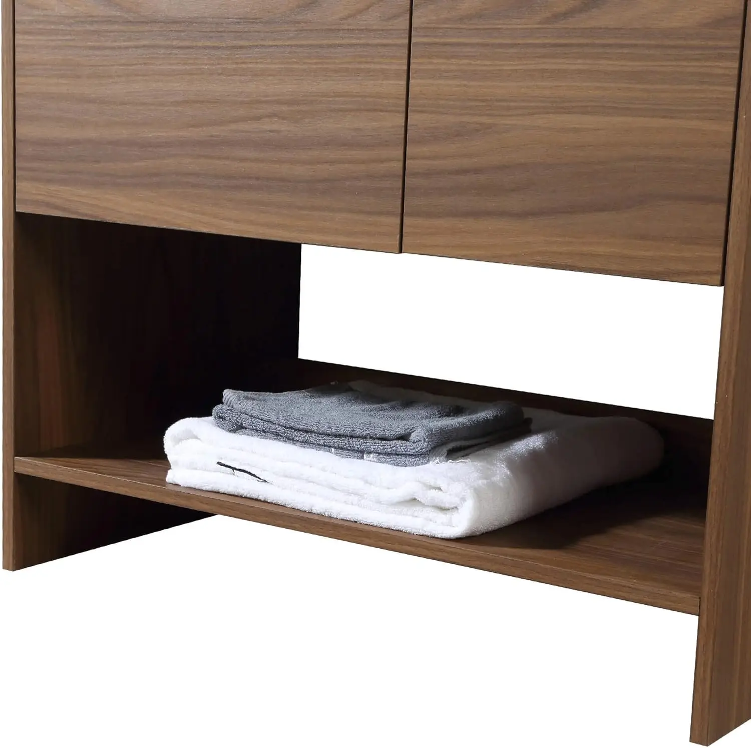 Phoenix 30 in. L x 18.5 inci. D x 33.5 in. H kamar mandi Vanity di Walnut dengan wastafel keramik putih [perakitan penuh diperlukan]