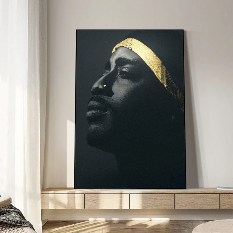 Tupac Shakur Poster Famous Music Hip Hop Rap Star Canvas Painting Singer 2PAC Wall Art Picture For Living Room Home Decoration