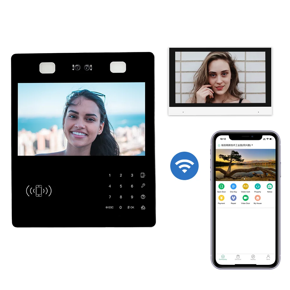 13 Inch Cloud Visual Two Way Video Intercom Facial Recognition Door Access Control Wireless Intercom SIP Video Doorphone Inter
