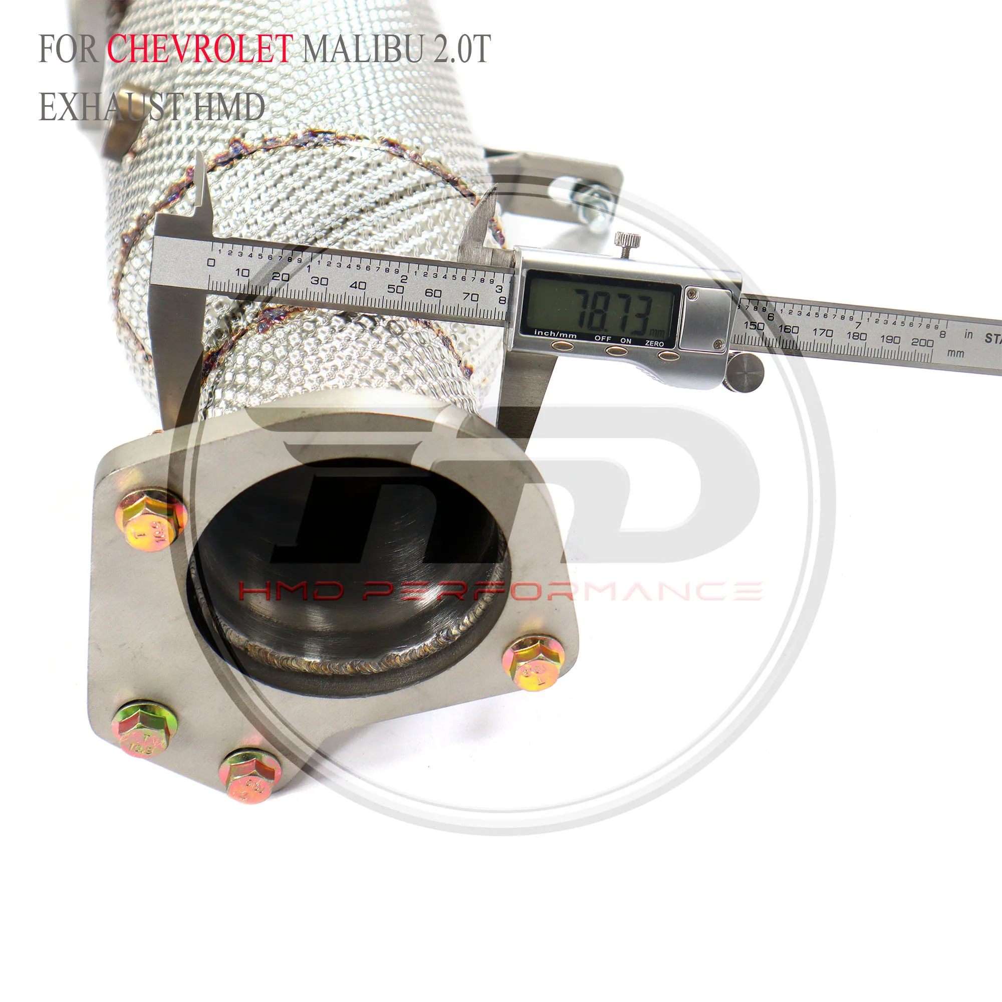 

HMD Hot Sales for Chevrolet Malibu 2.0T SS304 Catalytic Downpipe Exhaust High Flow With Heat Shield Racing Pipe