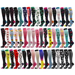 1 Pairs Random Unisex Compression Socks Circulation Cycling Running Nursing Hiking Travel Recovery Varicose Veins Sports Socks