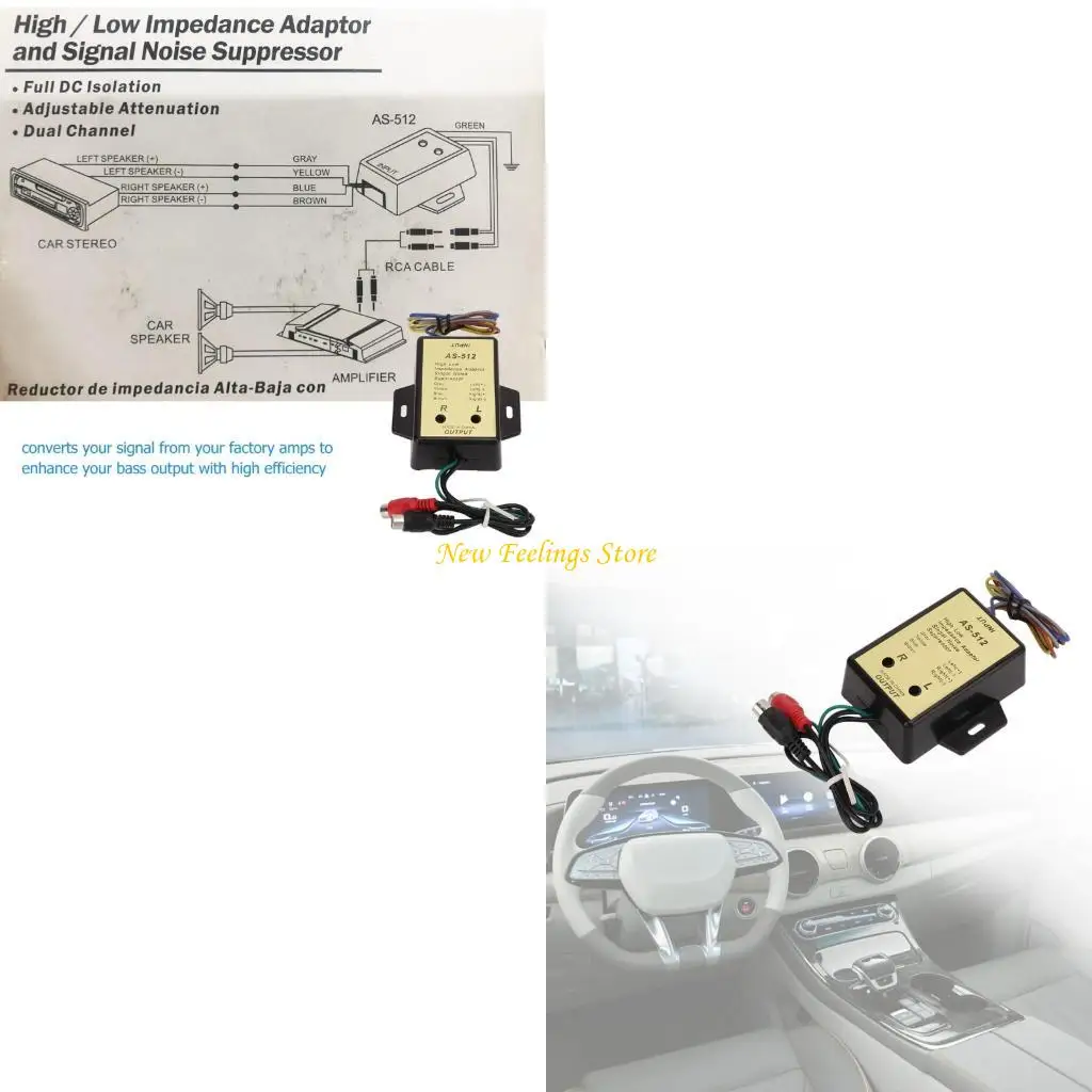 

J6bf of Dishaer Converter audios stigher stounge tound wonter turnecter 2 канал линия высокий низкий адаптер импеданса для