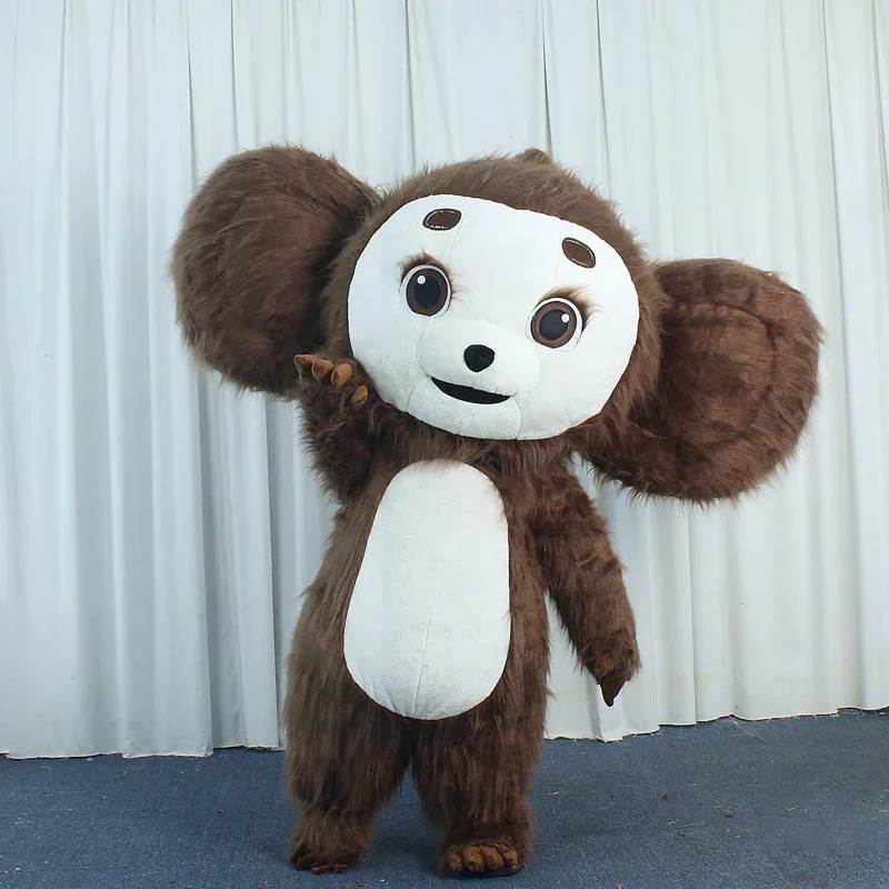 Inflatable Cheburashka Costume Mascot Big Ear Monkey Crocodile 2m Cosplay Carnival Dress for kid Party Funny Adult Cartoon Suit