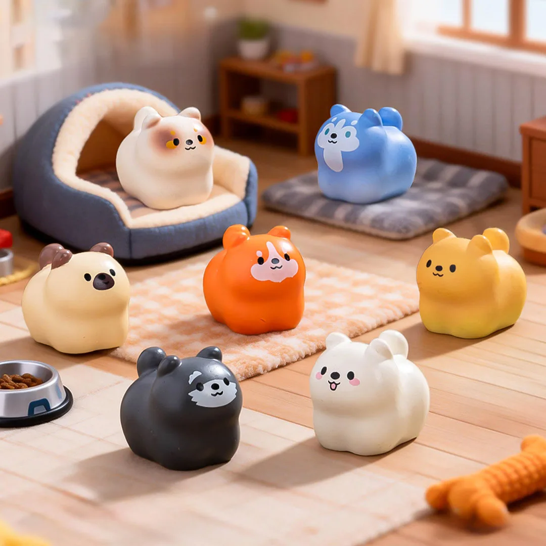 8pc Cute Dog Animal Decoration Resin Craft Miniature Figure Tiny for Bonsai Fairy Garden Home Decor