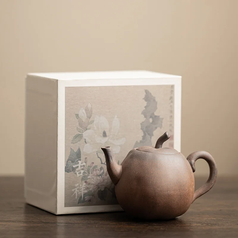 Old Rock Clay Coarse Pottery Retro Heatproof Teapot Creative Household Kung Fu Teaware Perfect Gift For Tea Lovers