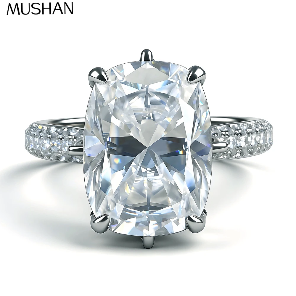 

Ювелирное изделие MUSHAN: Роскошное кольцо из стерлингового серебра 925 пробы с муассанитом, ручной работы, для женщин, с покрытием из настоящего золота 18 карат, патент MST