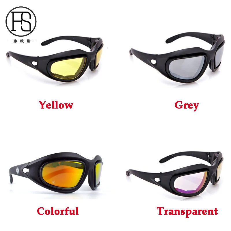 4 Lens Explosion Proof Hunting Shooting Glasses Polarized Military Airsoft Tactical Goggles Outdoor Sports Paintball Eyewear