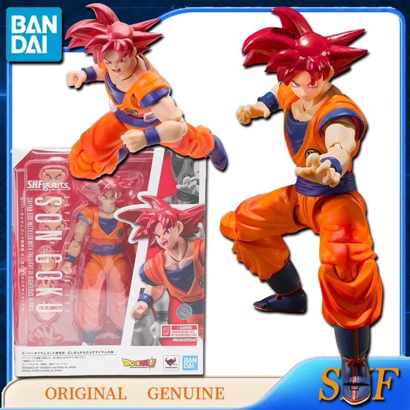 

Bandai Dragon Ball Anime Original SHFiguarts SUPER SAIYAN GOO SON GOKU Action Figure Toys For Kids Gift Assembly Model Ornaments