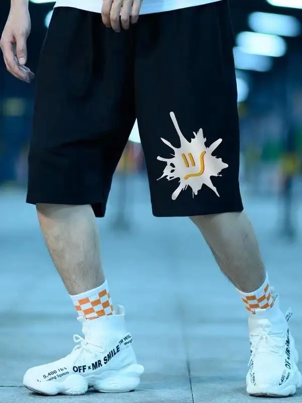 

plus Size Men's orts Casual Spor Lightweight Summer Thin Material Loose Fit Roman Cloth mid Low Waist Youthful Sle