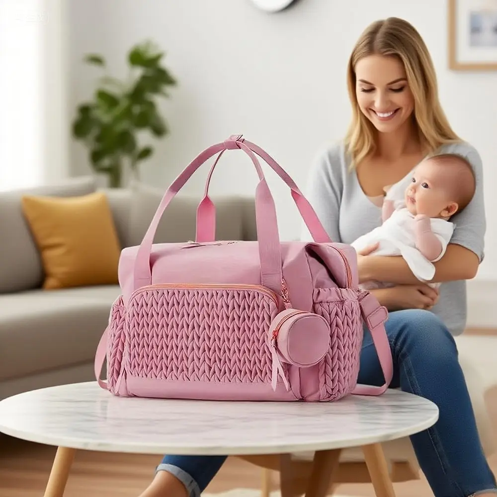 

Multifunctional Mommy Diaper Bag Wear-resistant Portable Travel Maternity Bag Pacifier Storage Large Capacity Breastfeeding Bag
