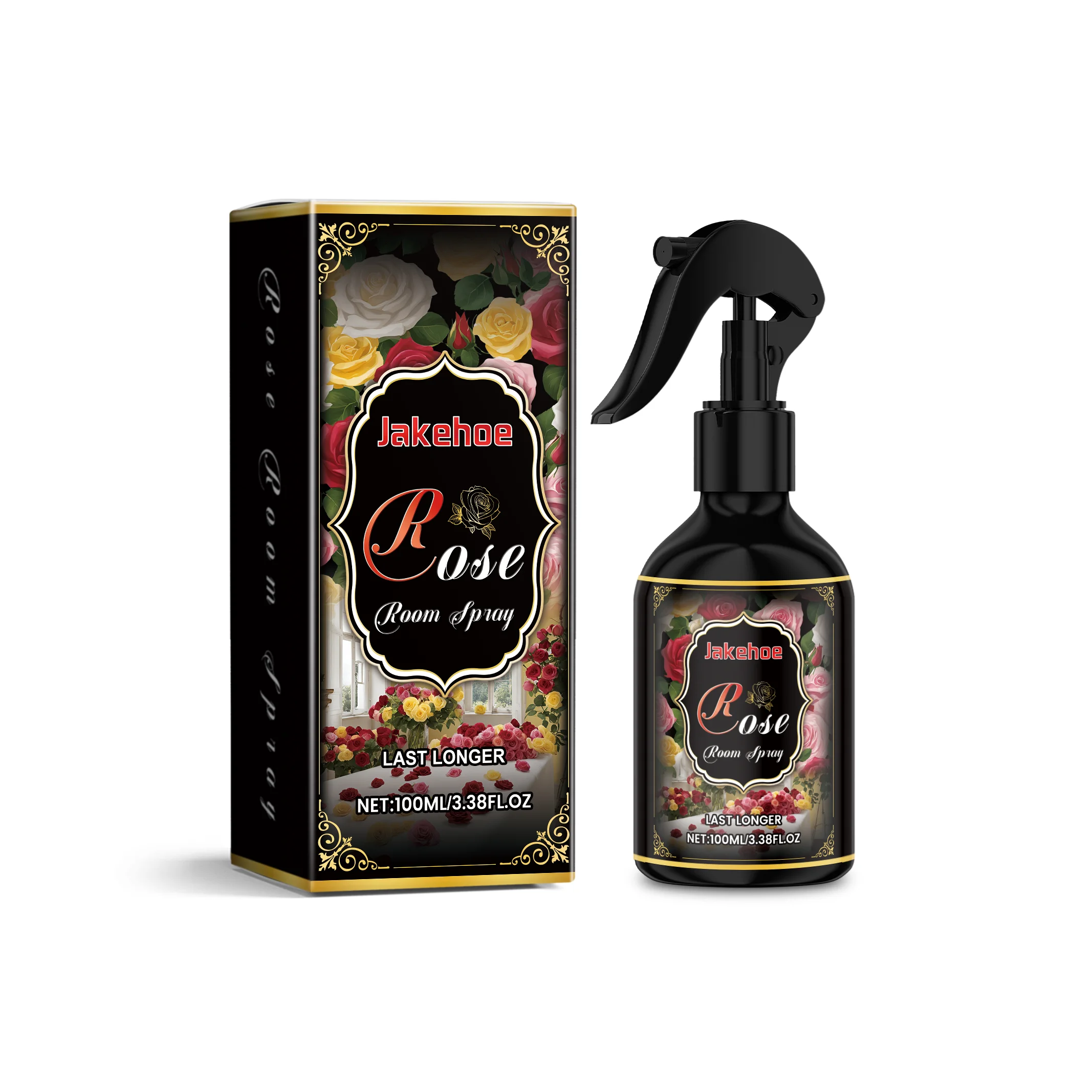 Jakehoe Rose Scent Room Spray Long-Lasting Fragrance Bedroom Deodorant Air Freshener