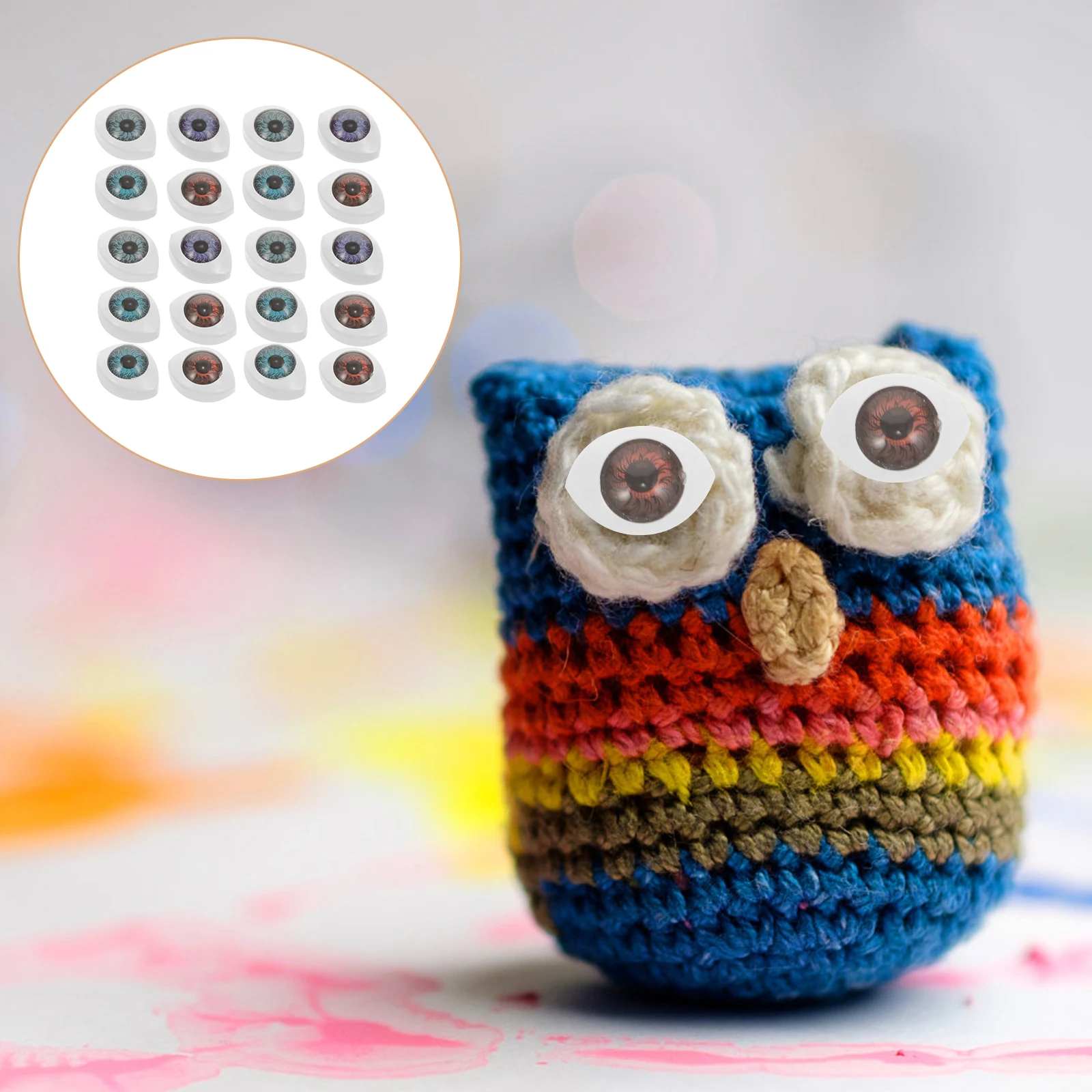

100 Pcs Acrylic Eyeballs Toy Simulated Eyes Pendant DIY Accessories Ship Type Fake