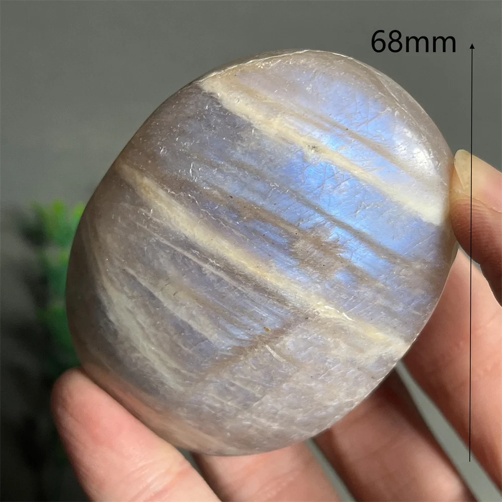 Crystal Natural Moonstone Palm Stone Quartz Gemstone Energy Flash Specimen Reiki Minerals Energy Home