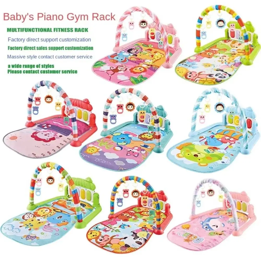 

Infant Playmat Baby Gymnastic Rack Crawling Game Pad Puzzle Mat Music Harmonium Plastic Cement Multi-function Piano Game Mat