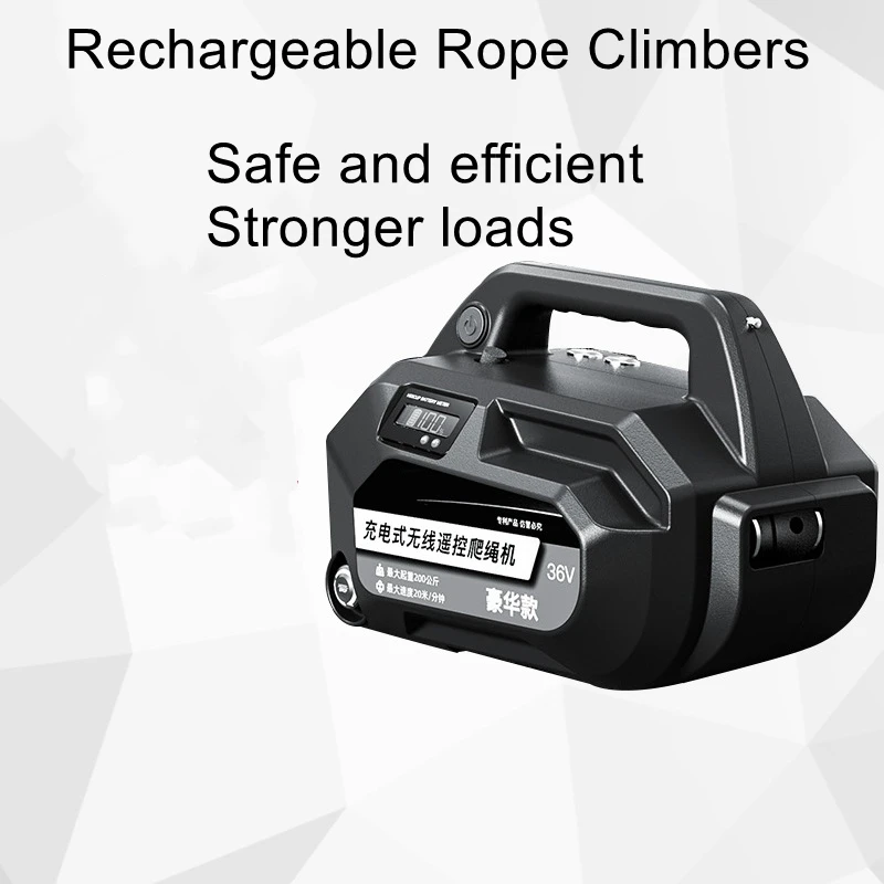 Electric rope climber air conditioner lifting tools portable small electric hoist wireless remote control rechargeable