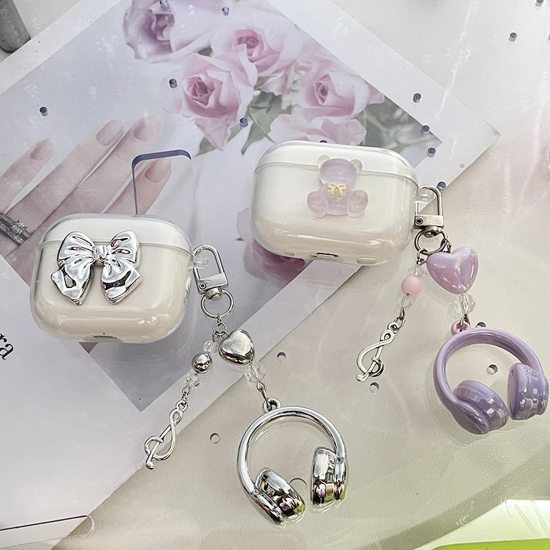 حافظة سماعة أذن عصرية لهاتف هواوي freebuds 7i /freebuds6 6i /freebuds5 5i / freebuds4 4i حافظة شفافة من السيليكون الناعم #1