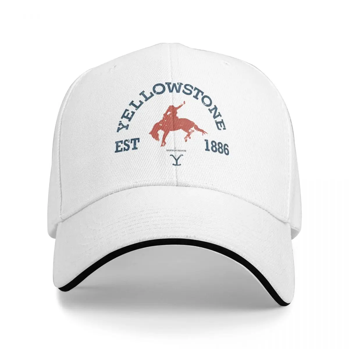Yellowstone Dutton Ranch Vintage Distressed Collegiate Style Logo Baseball Cap Vintage Trucker Hat Summer Unisex Baseball Caps