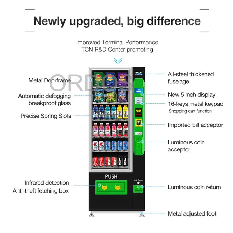 Inexpensive Small Cold Drink Mini Vending Machine 5 Inches Combo Vending Machine For Foods And Drinks