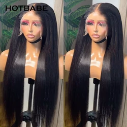 Super Double Drawn 400 Density Human Hair Wigs For Women Glueless Straight 360 Full Lace Wig Preplucked 13x6 HD Lace Frontal Wig