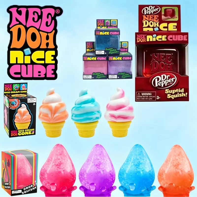 2026 Dr Pepper Nice Cube Squishy Toy Stress Relief Toy,Soft Squeeze Fidget Cube for Kids & s,Anxiety Relief Sensory Toy
