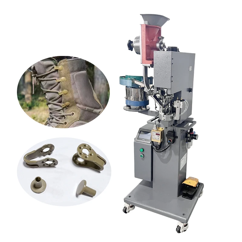 -989VS Motorized Combat Boot Attaching Machine Automatic Mid-Calf Boot Hook Fitting Durable Core Bearing Component