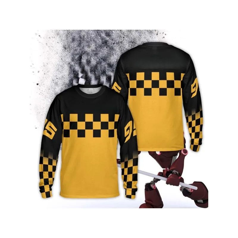 

Personalized Checkered Off-road Motorcycle Youth Adult Long Sleeved, Off-road Bicycle Long Sleeved MX Endurance Race 3D Shirt