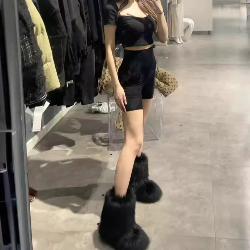 เอวสูงกระชับสัดส่วนเสื้อยืดความยาวสามส่วนยืดหยุ่นสูงผู้หญิงชั้นฐานรัดรูปผสมโพลีเอสเตอร์