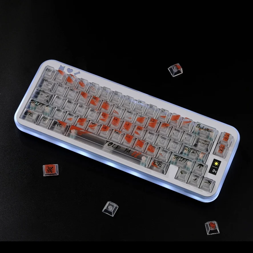 

122 key ABS White foggy Opposition is futile theme Keycap Cherry profile keycaps for Magnetic keyboard Cherry MX Switches