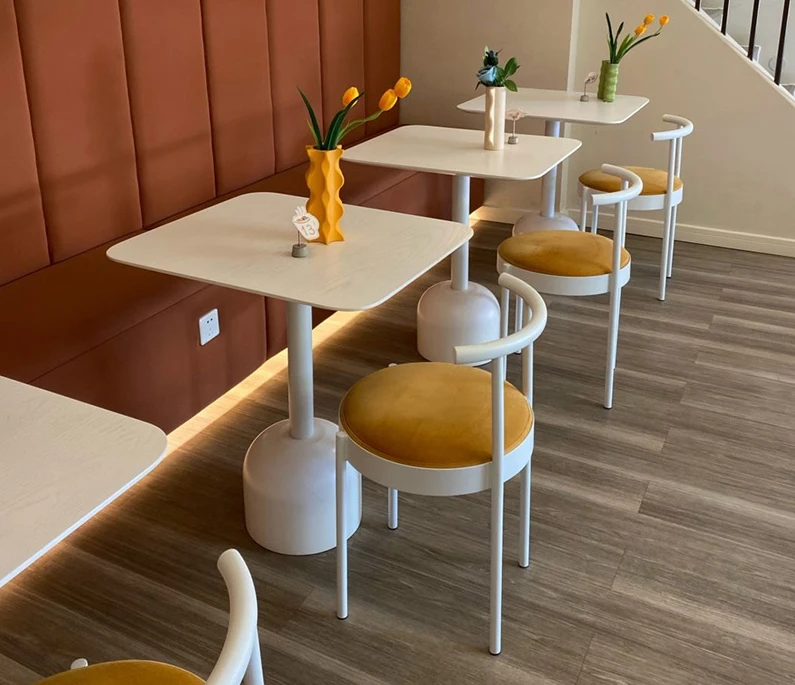 

Reception Chair Hamburg Restaurant Western Restaurant Table and Chair Milk Tea Dessert Shop Table and Chair Combination