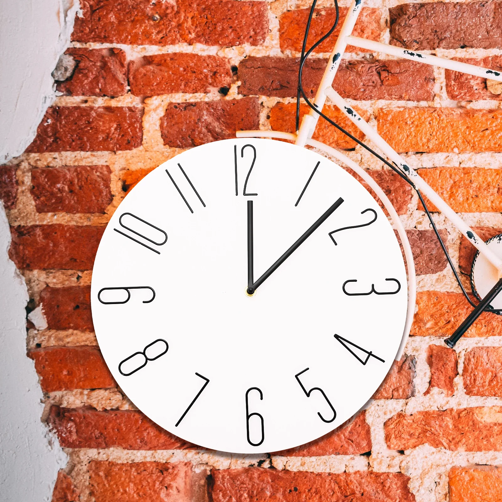 Silent Clock Wall No Ticking Circle Decorative Unique Modern Plastic Clocks for Living Room