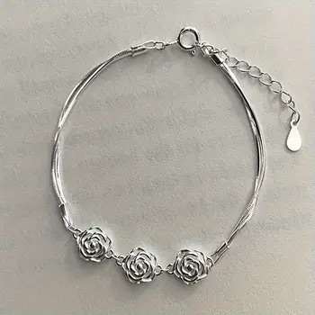 Matný náramek s 3D růží a kamélií, vodotěsný italský šperk pro muže a ženy 6 nejlepší prodej náramek 18 kg - №2