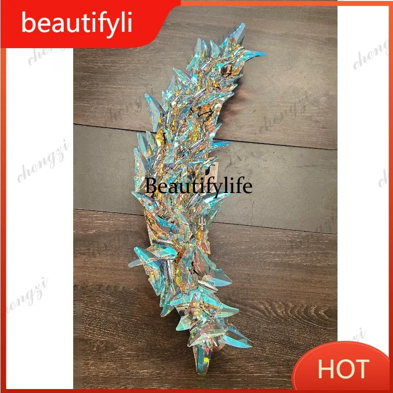 A139 light luxury crystal wall lamp modern luxury living room background wall aisle corridor decorative wall lamp