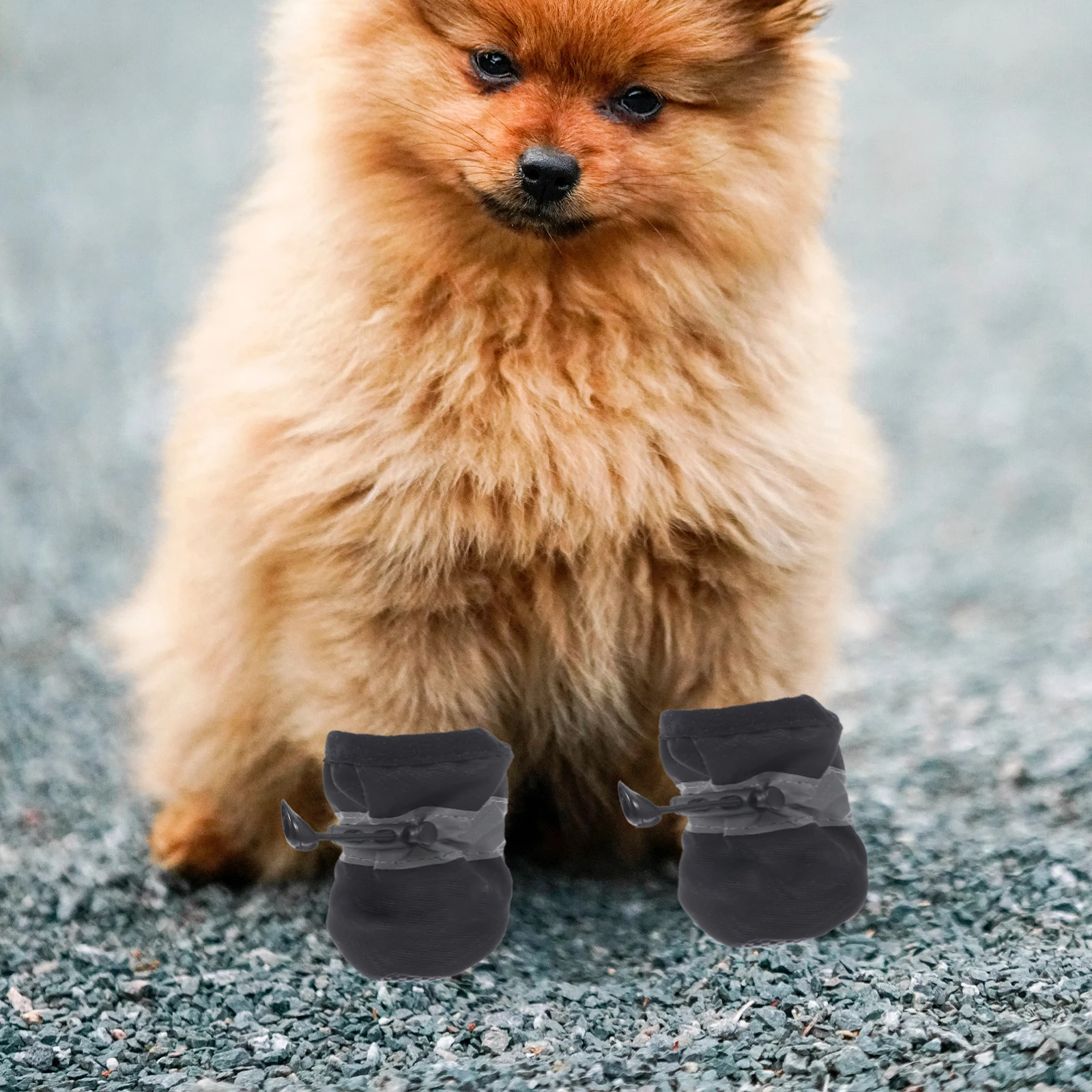 

4 Pcs Waterproof Dog Rain Boots Shoes for Dogs Winter Pet Rubber Puppy Small Walking