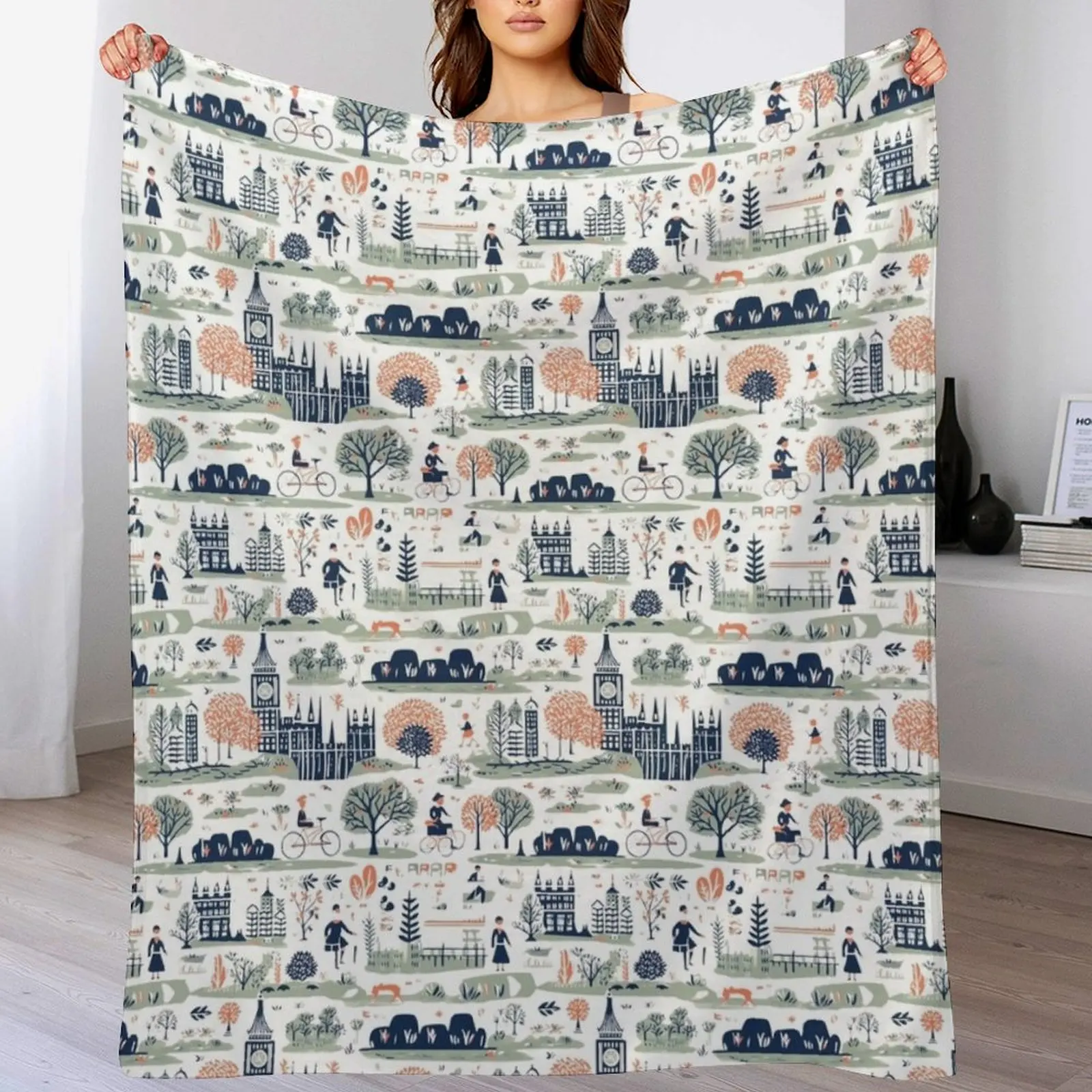 

british english england london culture pattern Throw Blanket Giant Sofa decorative Loose Sofas Blankets