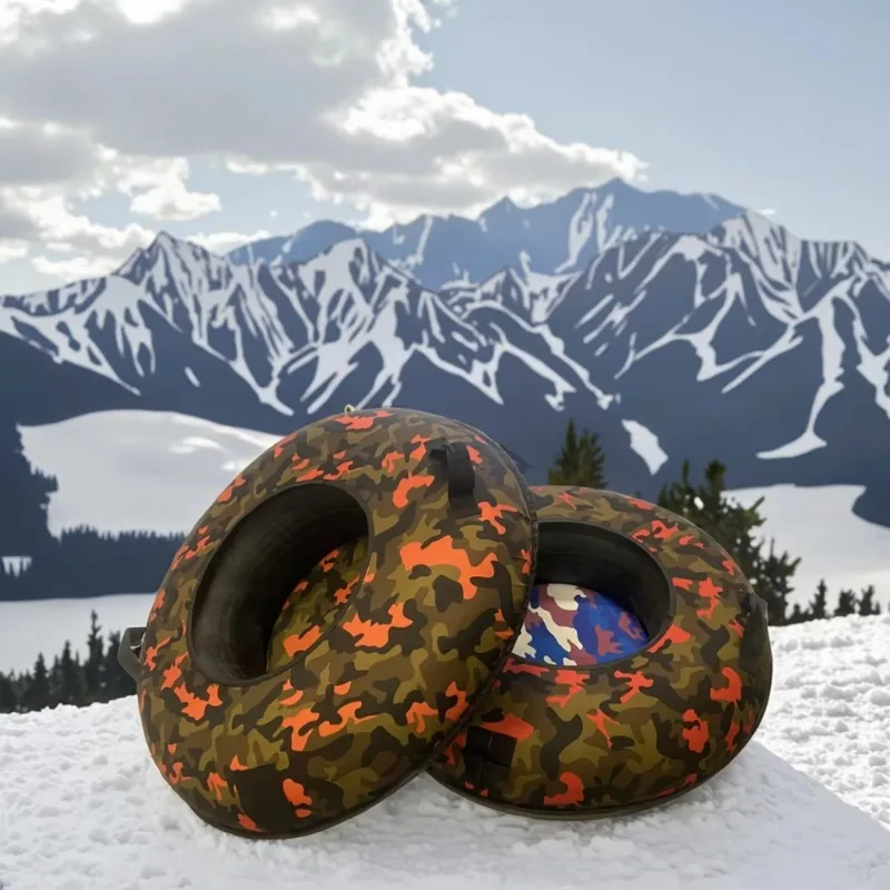 

Heavy Duty Large Snow Tube Winter Sport Inflatable Sled Reinforced Handles Eco-Friendly Cold Resistant For All Ages