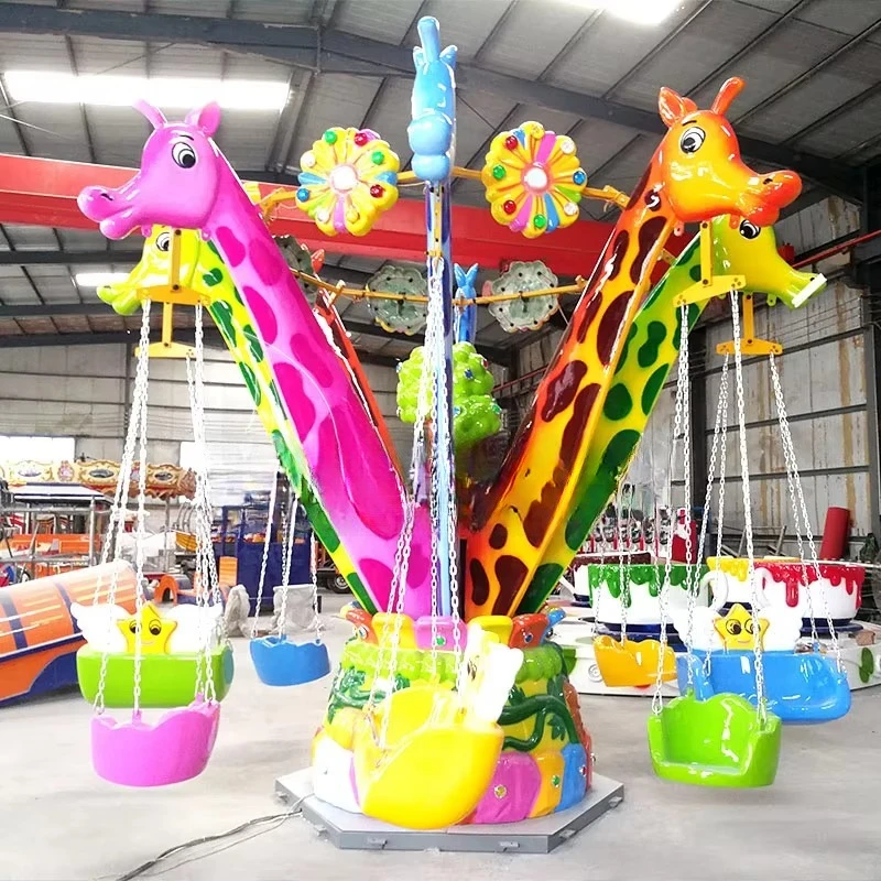 Color Playground Games Amusement Park 12 Seats Flying Chair Rides For Sale Theme Park