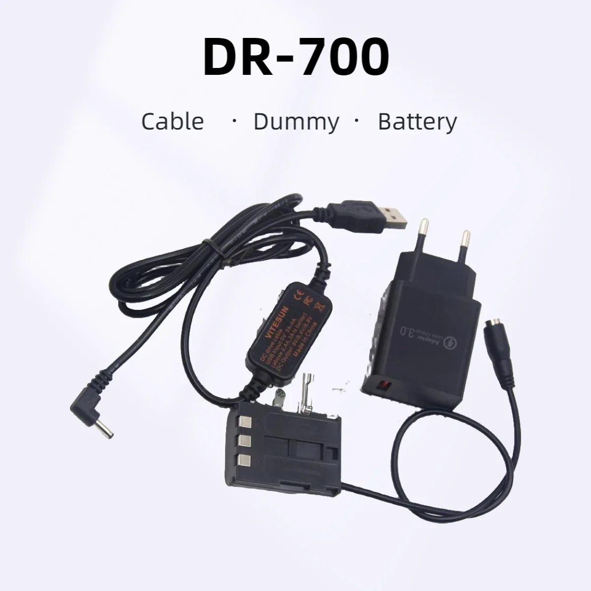 

DR-700 NB-2L 2LH Power Bank USB Cable ACK-700+Dummy Battery+ Charger For Canon G7 G9 S40 S45 S50 S60 S70 EOS 350D 400D Rebel XTi