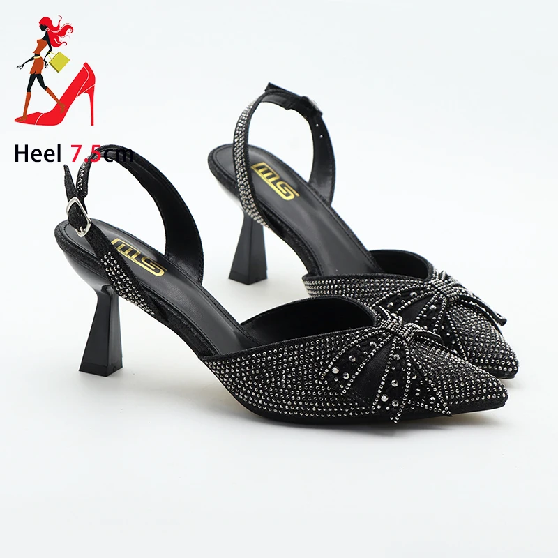 Sandales Parker pointues pour femmes, Slingback Bowkont pour dames, talons hauts fins, biscuits de luxe, chaussures de banquet de fête, nouveau, été, 2024