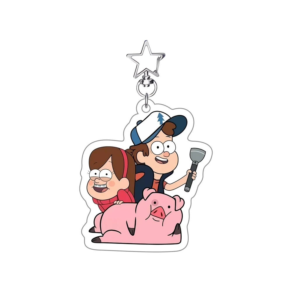 Anime Gravity Falls Model Action Figure Peripheral Collection New 6cm Acrylic Stand Model Decorations Gifts Anime Loverskeychain