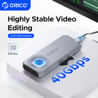 ORICO 40Gbps M.2 NVMe SSD Enclosure with Temperature Control Fan PCIe4.0 NVME Enclosure Aluminum Compatible Thunderbolt 3/4