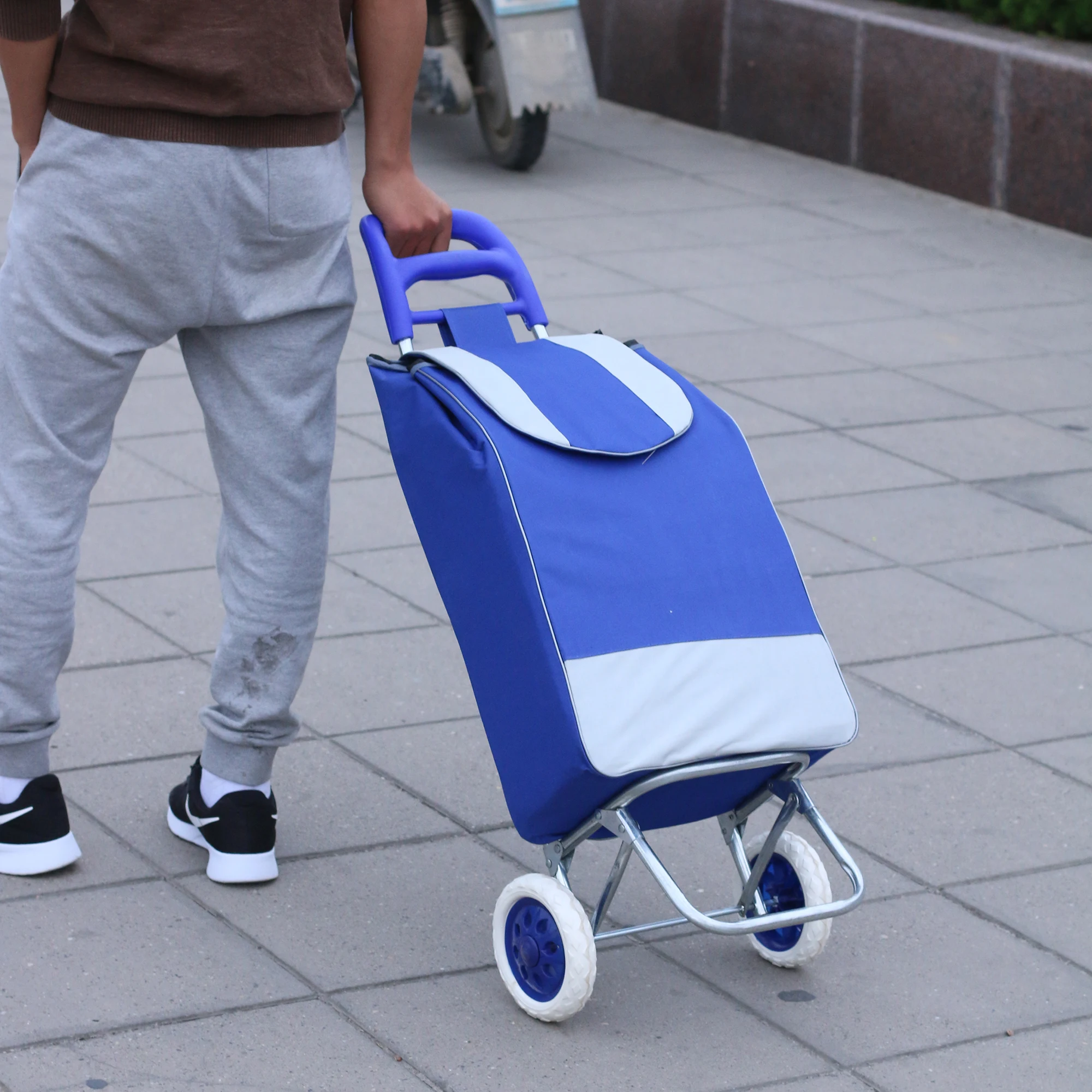 

Portable Folding Shopping Cart Vegetable Buying Cart Stair Climbing Hand Pulling Small Push Cart Household Convenient Stroller