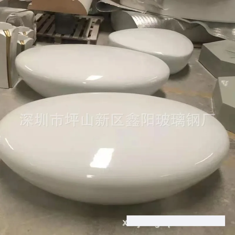 

FRP cobblestone stool, outdoor square, shopping mall, beautiful Chen, creative leisure elliptical waiting stool