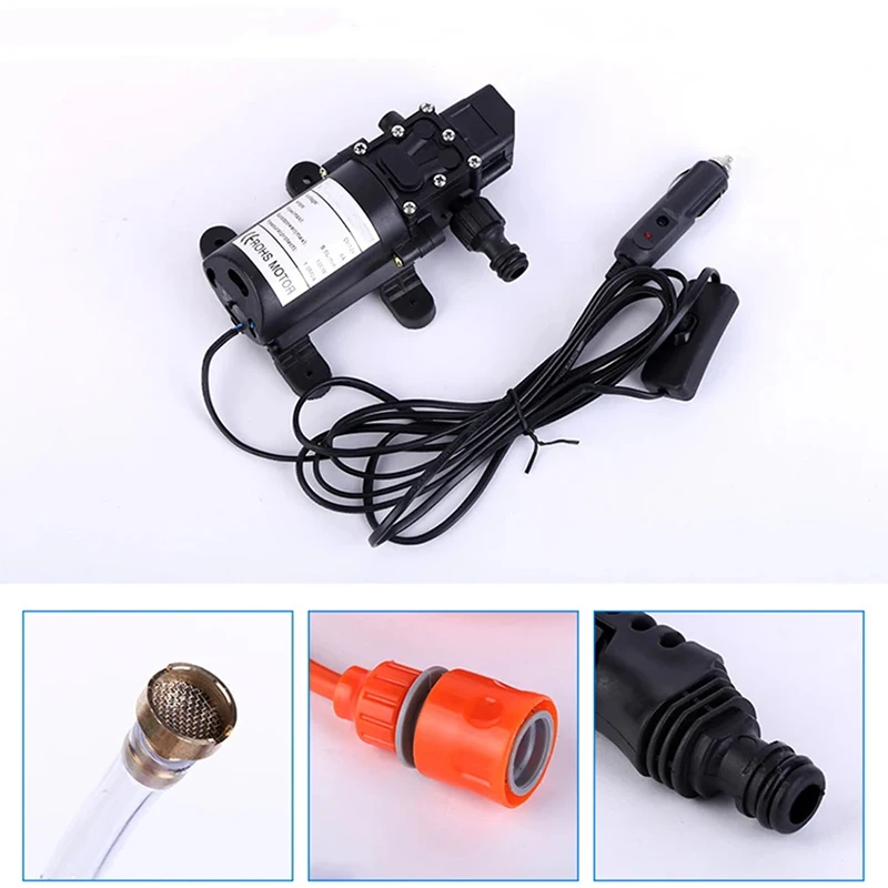 12V Car Washer Gun Electric Diaphragm Water Pump,High Pressure Cleaner Car Care Washing Water Gun Electric Cleaning Tool