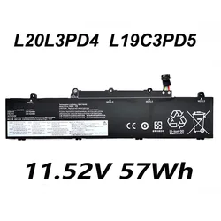 L20L3PD4 L19C3PD5 L19M3PD5 11.52V 57Wh Laptop Battery For Lenovo ThinkPad E14 Gen2 Gen3 E15 Gen2 Gen3 2021 Series